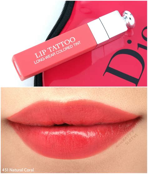 dior lip tattoo coral|dior addict lip tint shades.